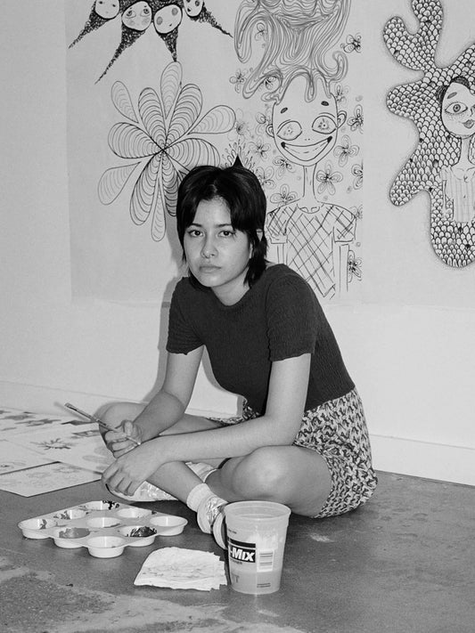 Julia abe paints her friends